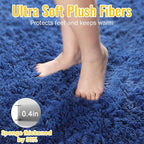 Navy Blue Rug 5x8 Ft, Fluffy Rugs - Image 6