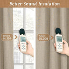54 Inch Long Linen Full Blackout Window Curtains - Image 6