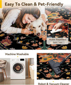 RELEANY Washable Area Rug, Round 10ft, Water Repellent, Pet Friendly, Vintage - Image 5