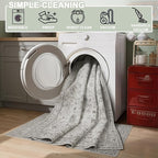 Grey Floral Hallway Runner Rug 3x7 - Image 3