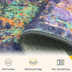 RELEANY Washable 5'x8' Abstract Area Rug - Image 4