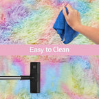 Fluffy Rainbow Colorful Area Rug - Image 7