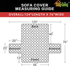 Easy-Going Reversible Couch Cover, 3 Cushion Sofa, Chocolate/Chocolate | Large - Image 6
