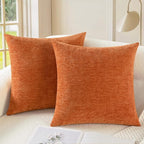 CaliTime Fall Decorative Throw Pillow Covers 26 X 26 Inches Burnt Orange | Pack by CaliTime