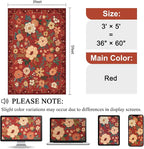 DUKINO 3x5 Area Rug, Floral Washable Rug - Image 2