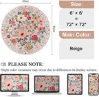 DUKINO 6ft Round Rug, Soft Washable Circle Rug - Image 2