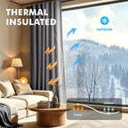 MIULEE 100% Blackout Linen Curtains 42 x 63 Inch Glacier Gray 2 Panels | - Image 4