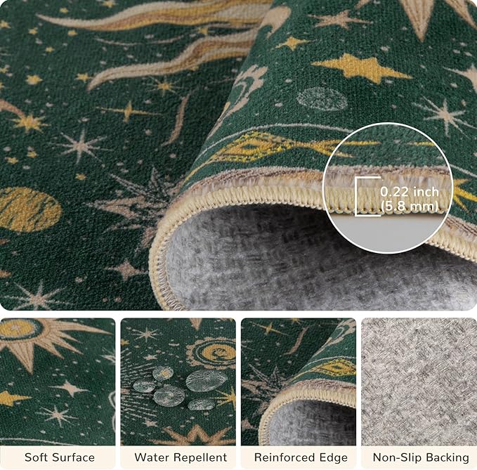Vacuum-Friendly, 2x10 Washable Area Rug - Image 3