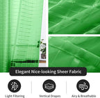 SpaceDresser Check Sheer Curtains 72 Inches 2 Panels Set, Rod Pocket Plaid - Image 5