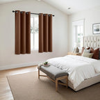 MIULEE Blackout Curtains for Bedroom 2 Panels 40 x 63 Inch Long Mocha Brown | - Image 6