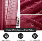 SpaceDresser Check Sheer Curtains 96 Inches Long - Image 4