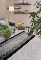 Custom Length Hallway Runner Rug, Slip Resistant, Checkered Black, 26 Inch X 28 - Image 4