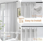 BGment Light Grey Linen Curtains 96 Inch Length - Image 6