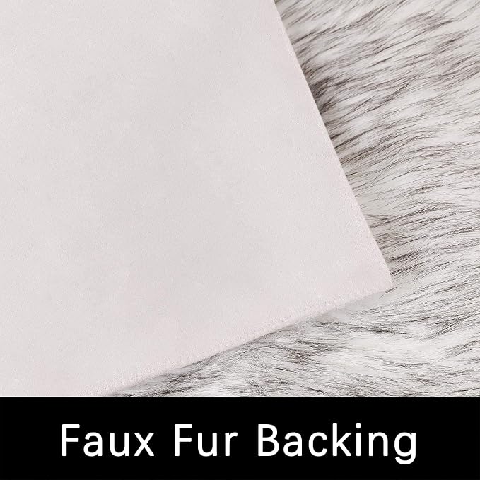 Latepis 6x9 Faux Sheepskin Rug for Living Room Fluffy Washable Rugs for Bedroom - Image 4