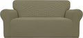 Easy-Going Stretch Oversized Loveseat Couch Covers Washable Khaki | 1-Piece by Easy-Going