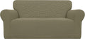 Easy-Going Stretch Loveseat Couch Covers Washable Khaki | 1-Piece Loveseat by Easy-Going