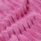 BEDELITE Ribbed Jacquard Hot Pink Fleece Twin Blanket - Image 5