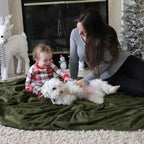 Bedsure Fleece Blanket Queen Blanket Olive Green - Image 8