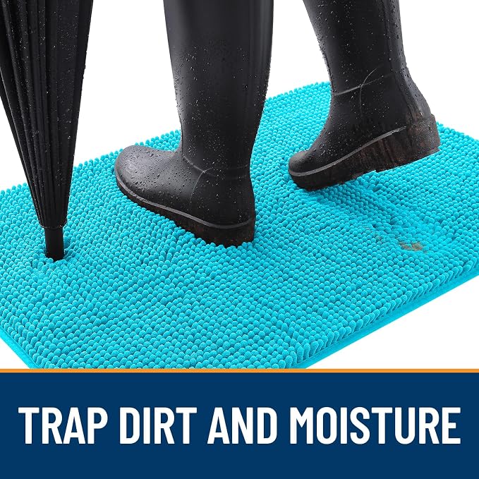 OLANLY Dog Door Mat for Muddy Paws 59x35, Super Absorbent Chenille Mud Mat | - Image 2
