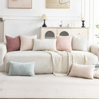 Set of 4 Soft Textured Decorative Throw Pillow Covers 20x20 Inch Cozy Farmhouse - Image 2