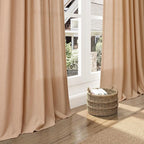 Camel Linen Curtains 2 Panels Set - Image 6