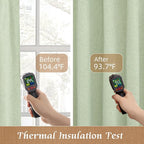 100% Blackout Natural Linen Curtains 68 Inches - Image 4