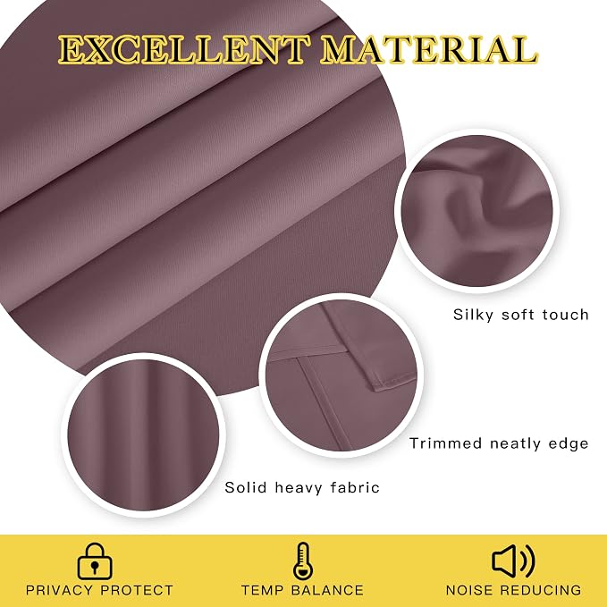 NICETOWN Blackout Curtains 84 Inch Length, Thermal Insulated Curtains - Image 2