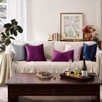 GIGIZAZA Velvet Pillow Covers 22x22 Decorative Pillows Pack of 2 Purple | Throw - Image 8
