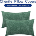 CaliTime Decorative Couch Throw Pillow Covers 26 X 16 Inches Dark Green | Pack - Image 6