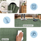 GarveeHome 3x5 Scalloped Washable Area Rug Non Slip Bedroom Entryway Rug | Soft - Image 6