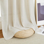 NICETOWN Linen Flax Semi Sheer Curtains 94" Length, Grommet Window Treatments - Image 9