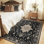 RELEANY Washable Area Rug, Water Repellent, Pet Friendly, Vintage Floral Boho - Image 3