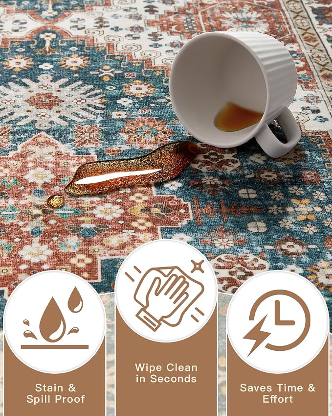 Madane Washable Runner Rugs 2x12 Long - Image 8
