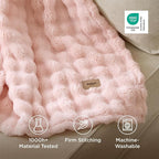 Bedsure 3D Fleece Bubble Blanket - Image 4