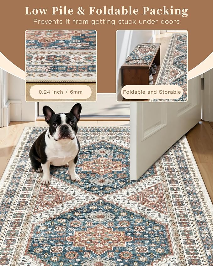 Madane Washable Runner Rugs 2x10 Long - Image 7