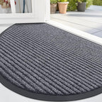 OLANLY Half Circle Front Door Mat 35x30, Waterproof Heavy-Duty Doormat | Grey by OLANLY