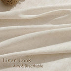 Linen Curtains 70 Inch Length for Living Room Back Tab Semi Sheer Light - Image 4
