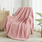 Exclusivo Mezcla Soft Waffle Fleece Bed Blanket Twin XL Size, Cozy Fluffy Design - Image 4