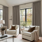Taupe Grey 120 Inch Blackout Pinch Pleated Curtains - Image 9