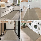 BEQHAUSE Dirt Trapper Door Mat 24" x 60", Non-Slip Washable, Light Beige | - Image 8