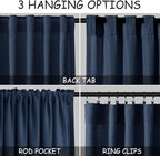 Denim Blue Linen Curtains 72 Inch Length - Image 2