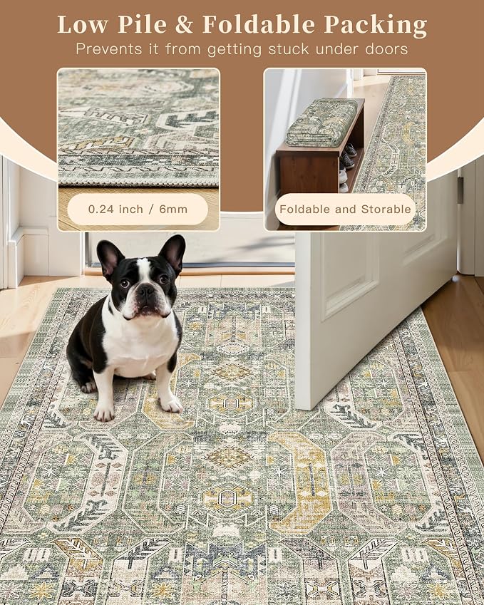 Madane Washable Runner Rugs 2x10 Long - Image 6