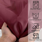 Simplebrand Red Sheer Curtains 96 Inches Long, Light Filtering Rod Pocket Solid - Image 6