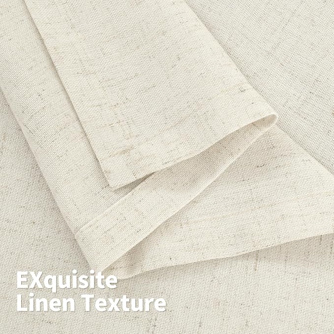 YoungsTex Linen Curtains 40 Inches Long, Short Drapes Light Filtering - Image 9
