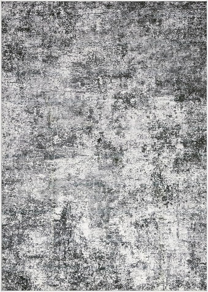 DMOYEST Area Rug Living Room Rugs 10x12 Washable Abstract Grey Carpet | Neutral - Image 8
