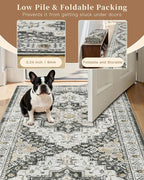 Madane 5x7 Area Rugs for Living Room, Non-Slip Washable Rug, Soft Low Pile - Image 6