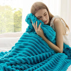 Bedsure Soft Throw Blanket for Couch Decor Gifts Teal 50"x70" | Birthday Gifts - Image 4