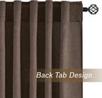 RYB HOME Linen Semi Sheer Curtains - Image 3