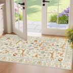 DUKINO 2x4 Rug for Entryway, Animal Washable Runner Rug for Kitchen, Low Pile by DUKINO