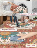 SERISSA 2x5 Washable Non Slip Boho Runner Rug - Image 2